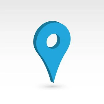 Map pointer - 3D vector object Stock Illustration