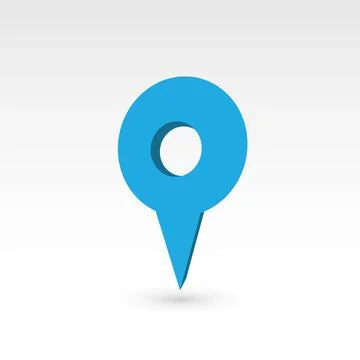 Map pointer - 3D vector object 스톡 일러스트