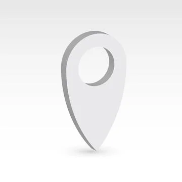 Map pointer - 3D vector object Stock Illustration