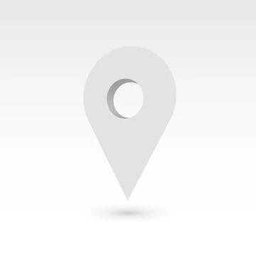 Map pointer - 3D vector object 库存插图