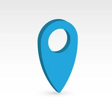 Map pointer - 3D vector object Stock Illustration