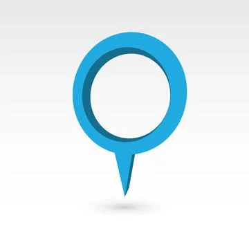 Map pointer - 3D vector object Stock Illustration