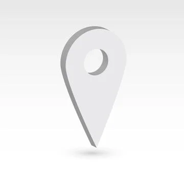 Map pointer - 3D vector object Stockillustratie