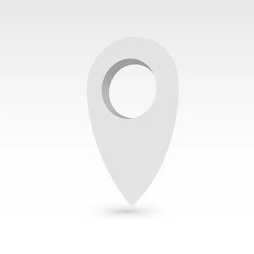Map pointer - 3D vector object Illustrazione stock