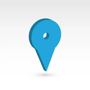 Map pointer - 3D vector object Stock Illustration