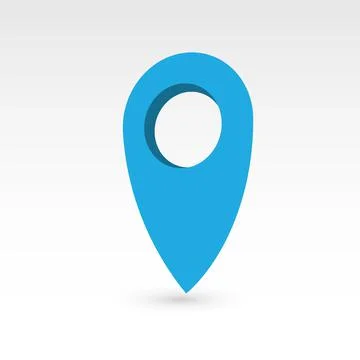 Map pointer - 3D vector object Stockillustratie