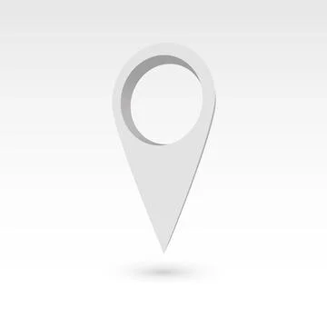 Map pointer - 3D vector object 库存插图