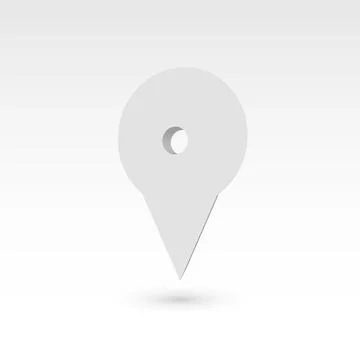 Map pointer - 3D vector object 库存插图