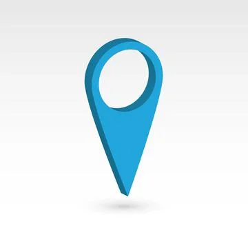 Map pointer - 3D vector object 스톡 일러스트