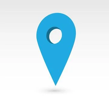 Map pointer - 3D vector object Stock Illustration