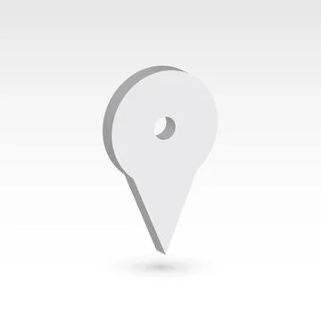 Map pointer - 3D vector object Illustrazione stock