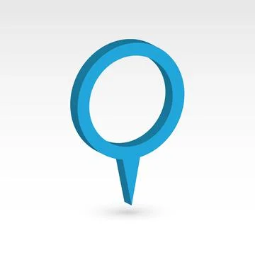 Map pointer - 3D vector object 스톡 일러스트