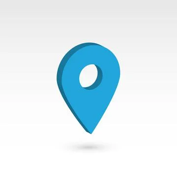 Map pointer - 3D vector object 스톡 일러스트