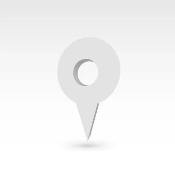 Map pointer - 3D vector object Illustrazione stock
