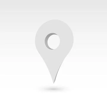 Map pointer - 3D vector object Illustrazione stock