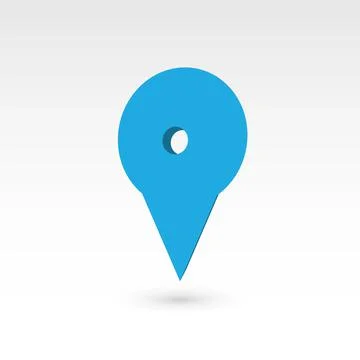 Map pointer - 3D vector object Stock Illustration