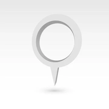 Map pointer - 3D vector object Illustrazione stock