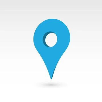 Map pointer - 3D vector object Stock Illustration