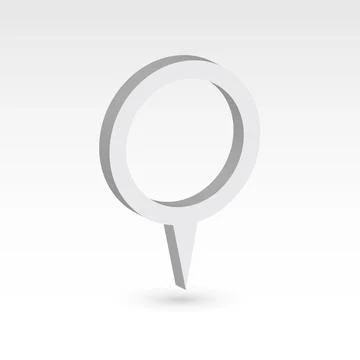 Map pointer - 3D vector object Stock Illustration