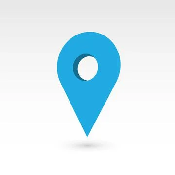 Map pointer - 3D vector object Illustrazione stock