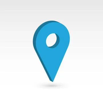 Map pointer - 3D vector object 스톡 일러스트