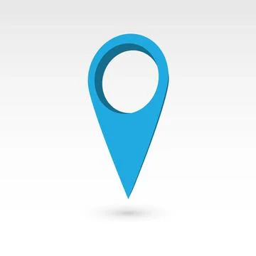Map pointer - 3D vector object Stock Illustration
