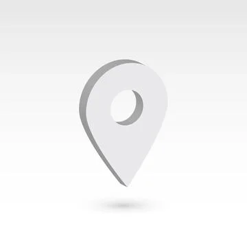 Map pointer - 3D vector object 스톡 일러스트