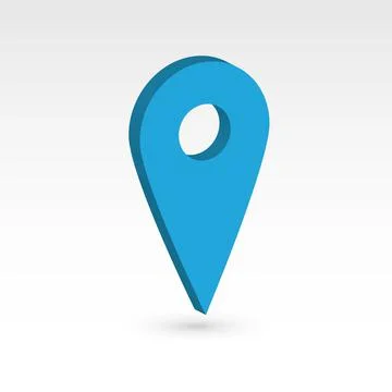 Map pointer - 3D vector object Stock Illustration