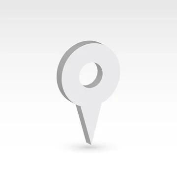 Map pointer - 3D vector object Stock Illustration