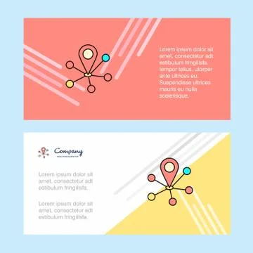 Map pointer  abstract corporate business banner template, horizontal advertis Stock Illustration
