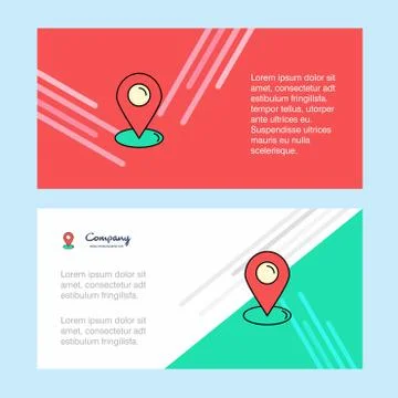 Map pointer abstract corporate business banner template, horizontal advertisi イラスト素材