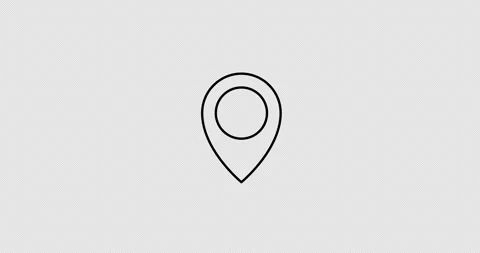 Map pointer animated outline icon 스톡 동영상 262174899