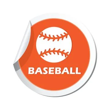 Map pointer with baseball icon Stock Illustration