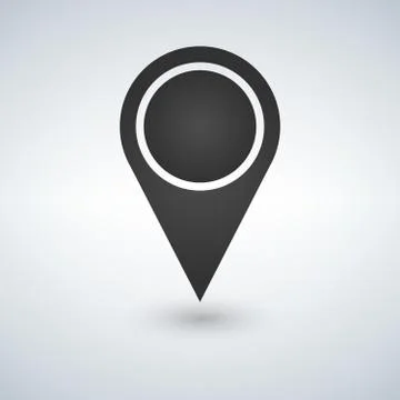 Map pointer blank icon vector illustration, template. Illustrazione stock