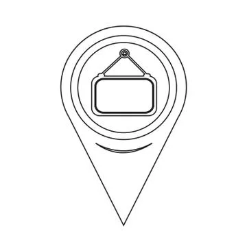 Map Pointer Blank Label Icon Stock Illustration