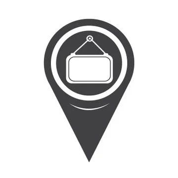Map Pointer Blank Label Icon Stock Illustration