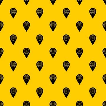 Map pointer with book pattern vector Stock Illustration