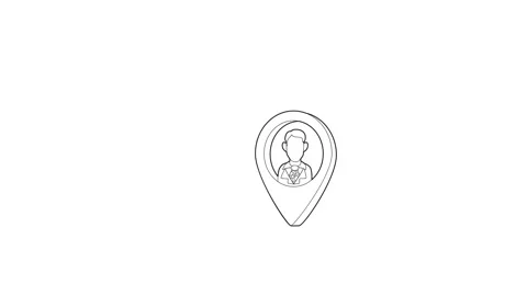 Map pointer with businessman icon animation Video stock 161045228