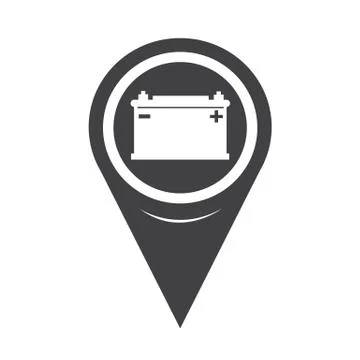 Map Pointer Car Battery Icon Stockillustratie