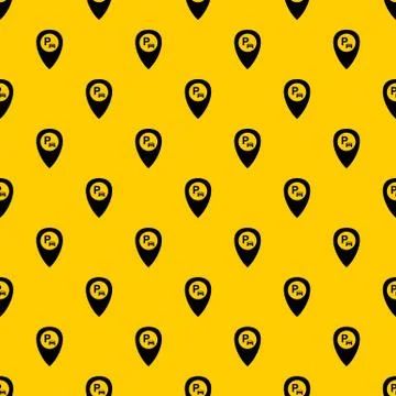 Map pointer with car parking pattern vector Stock Illustration