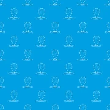 Map pointer with car parking sign pattern vector seamless blue 스톡 일러스트