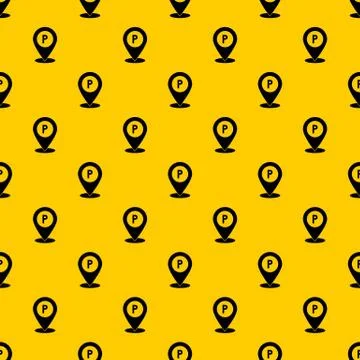 Map pointer with car parking sign pattern vector Stock Illustration