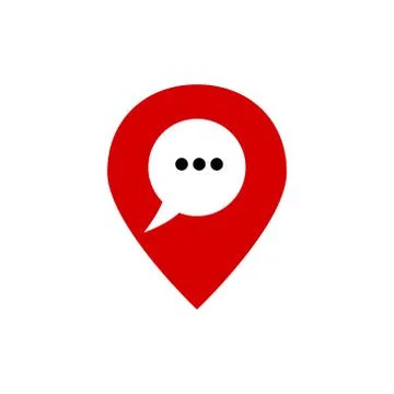 Map pointer chat vector design template illustration Illustrazione stock