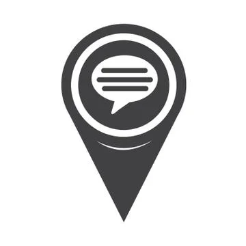 Map Pointer comment icon 스톡 일러스트