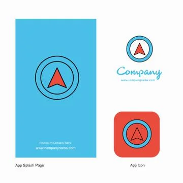 Map pointer Company Logo App Icon and Splash Page Design. Creative Business A Illustrazione stock