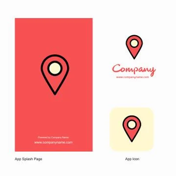 Map pointer Company Logo App Icon and Splash Page Design. Creative Business A Stock Illustration