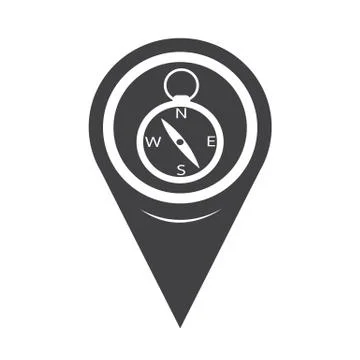 Map Pointer Compass Icon Stock Illustration