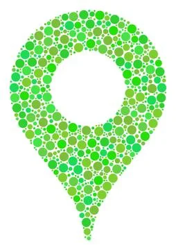 Map Pointer Composition of Circles Stock Illustration