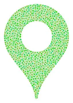 Map Pointer Composition of Small Circles 스톡 일러스트