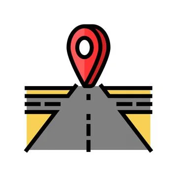 Map pointer courier color icon vector illustration 스톡 일러스트